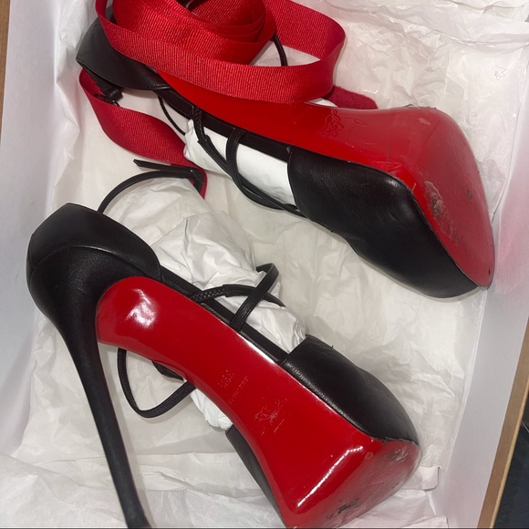 * CHRISTIAN LOUBOUTIN * BLACK HOLLY ALTA 120 LOUBS - Picture 4 of 16